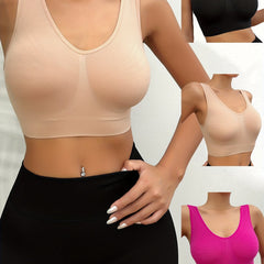 3pcs Solid Wireless Bra Comfy & Breathable Intimates Bra