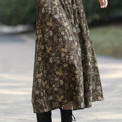 Boho Ditsy Floral Print Skirt for Summer & Spring