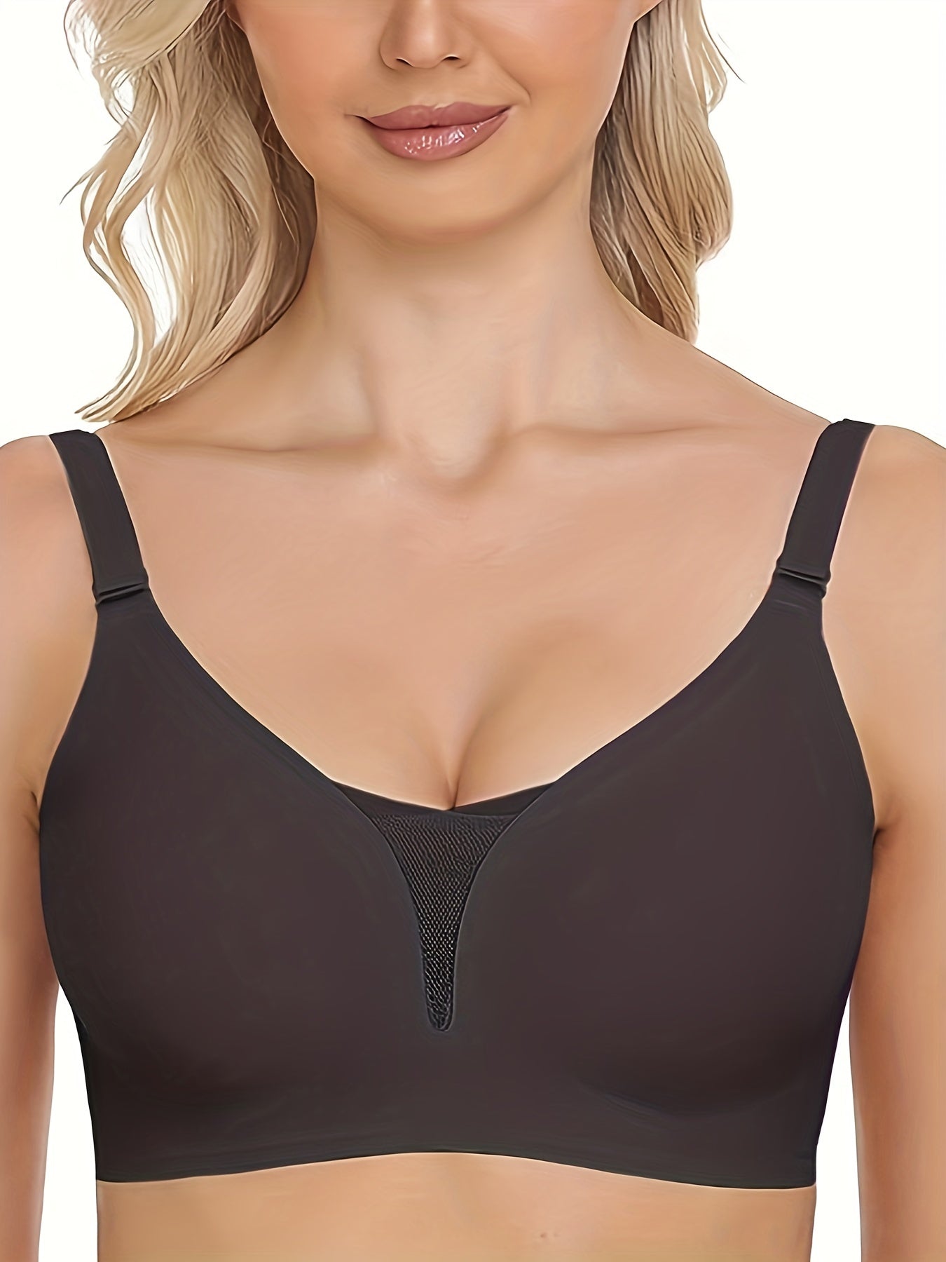 Mesh Wireless Push Up Bra Comfortable & Breathable Lingerie