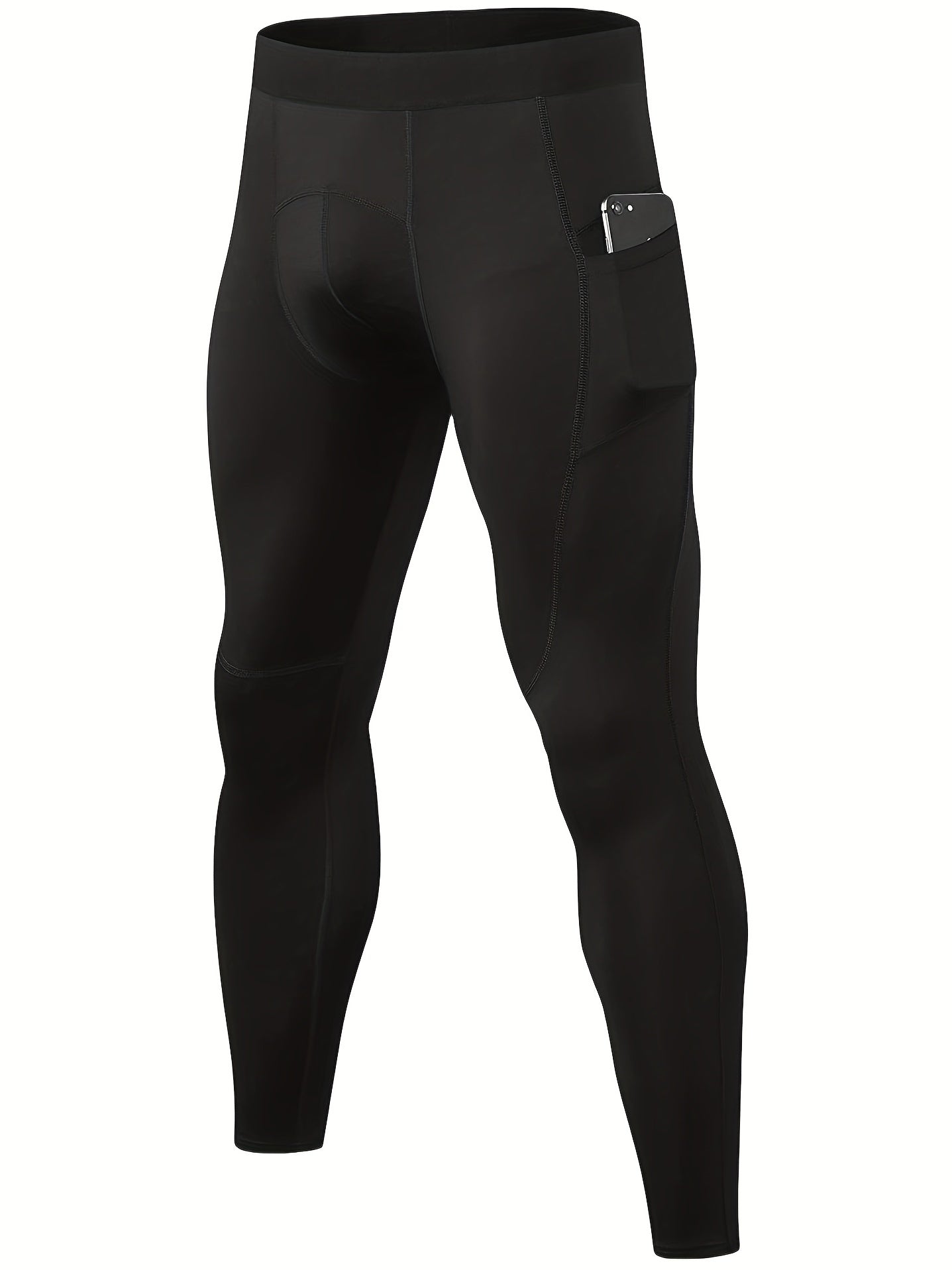 Men's Comfy Leggings With Pocket Active Quick Dry Stretch Sports Pants