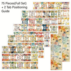 Floral Laminated Bible Tabs for Women & Men 75pcs