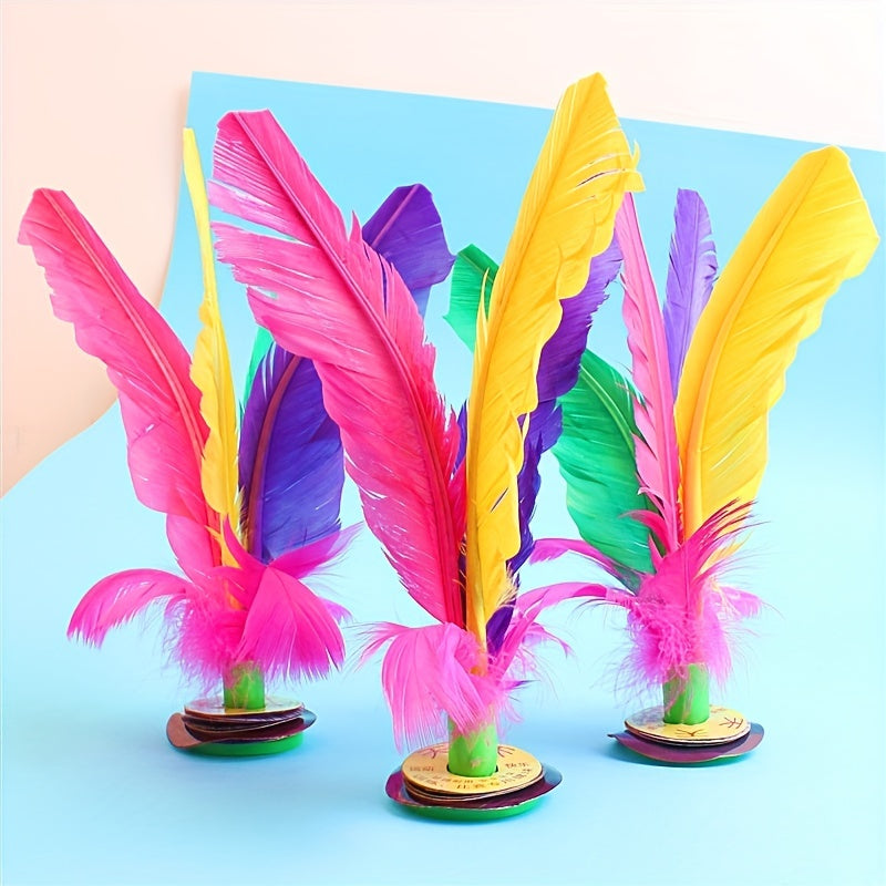 Chinese Jian ZI Colorful Feather Shuttlecock for Exercise