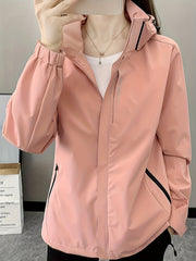 Women's Windproof Outdoor Sports Jacket with Removable Hat
