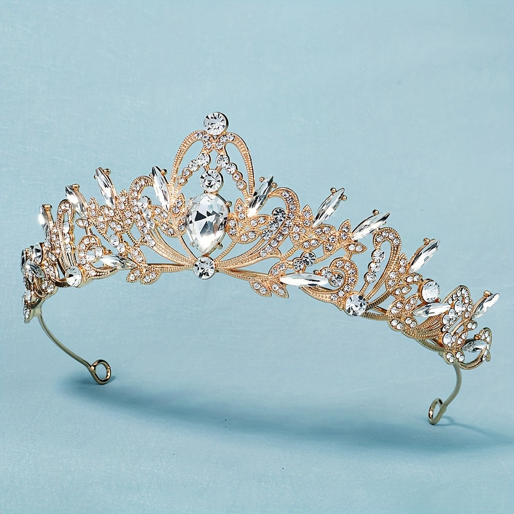 Retro Court Style Crown Gauze Headwear Hair Hoop