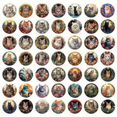 50pcs Kitten Seal Series Graffiti Stickers Waterproof DIY Sticker Pack