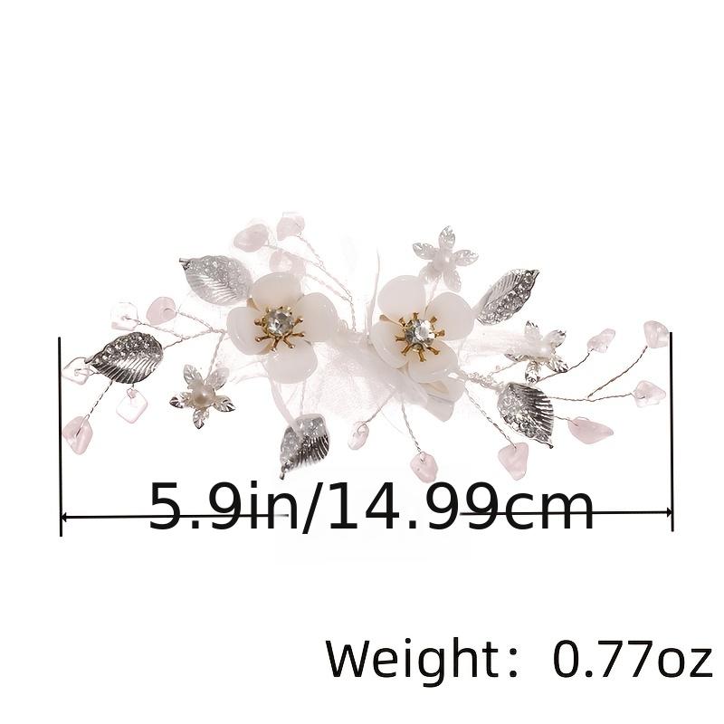 Crystal Flower Leaf Bridal Hair Clip Headband Wedding Hair Accessories