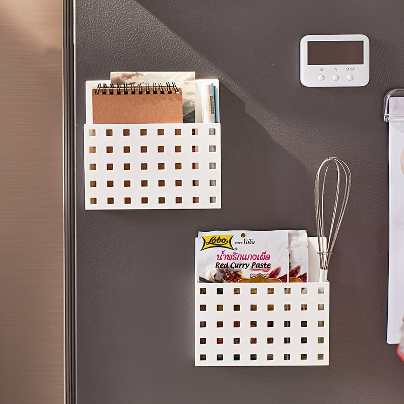 Hollow Wall Storage Rack Magnetic Suction And Adhesive Dual purpose Storage Box