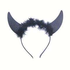 Halloween Devil Costume Hair Hoop Devil Horns Headband Decoration Props