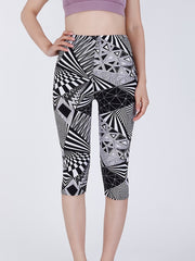 Women's Allover Print Skinny Capris Leggings