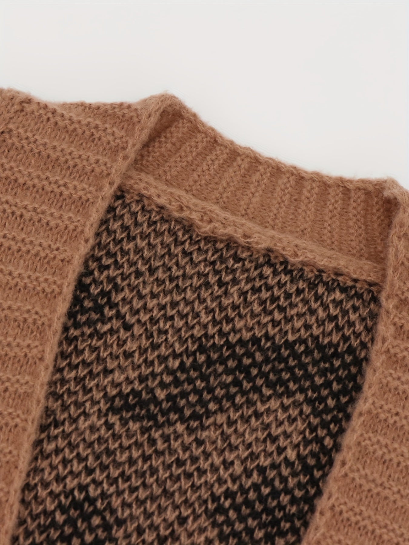 Leopard Print Knit Cardigan Open Front Sweater