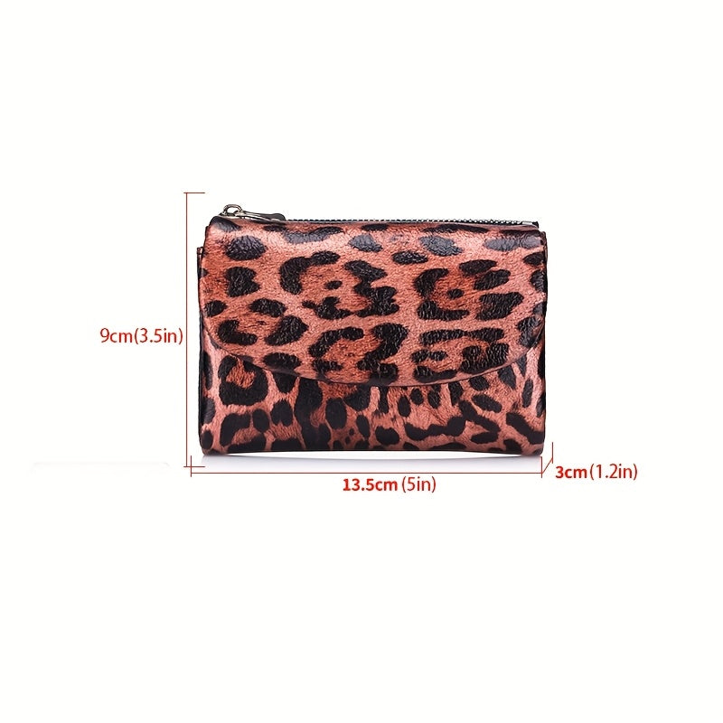 Women's Magnetic Closure Trifold Wallet with Zipper Pocket