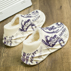 Warm Slipper Socks with Cotton Lining - Indoor & Outdoor Use