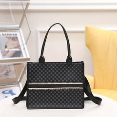 Women's Geometric Pattern Crossbody Bag Large Capacity Mobile Phone Handbag