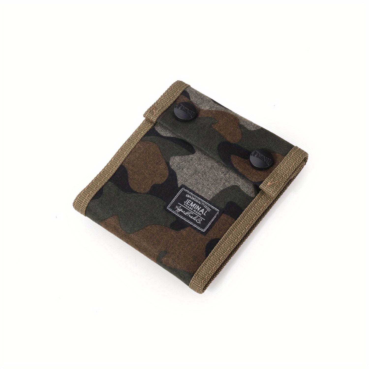 Boys Camo Trifold Short Wallet Canvas Money Clip Coin Holder
