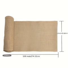 1pc Jute Table Runner Wedding Party Burlap Table Runner Natural Jute Table Cloth