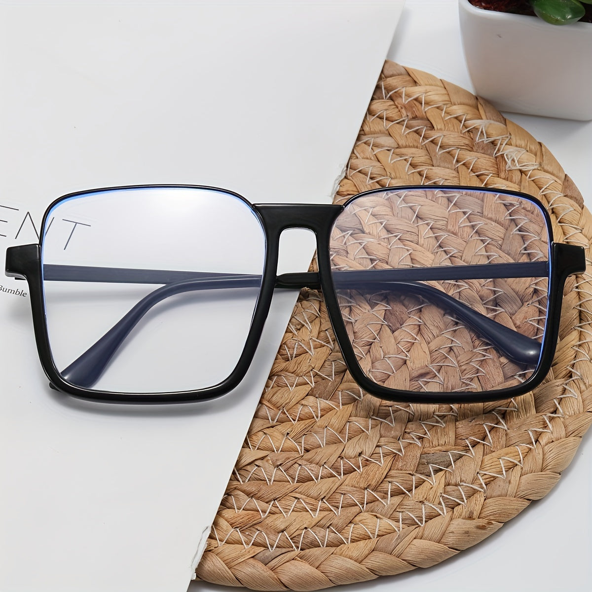 Large Square Sunglasses UV400 Sun Shades Glasses with Case