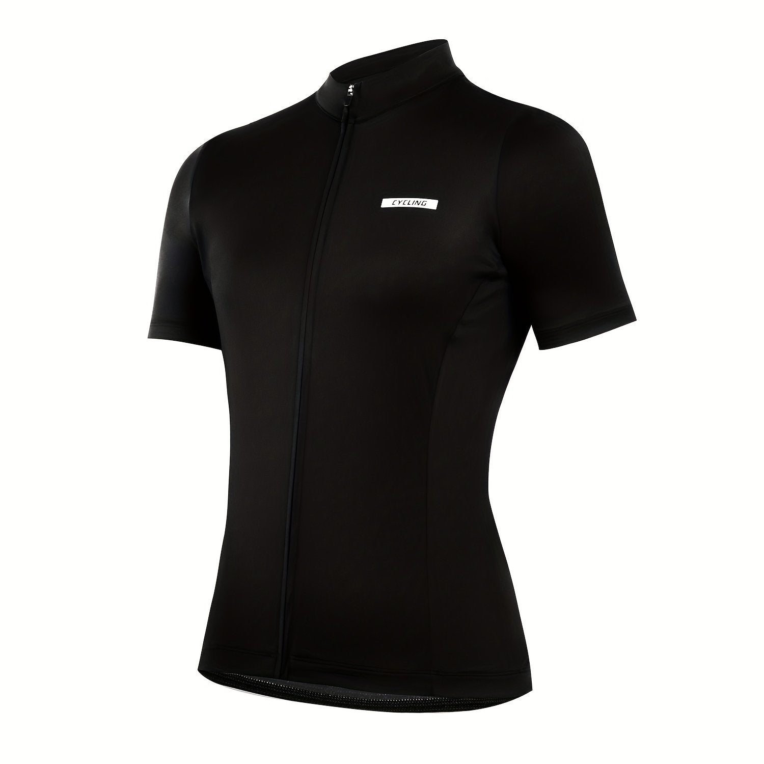Letter Patched Cycling Jersey Moisture Wicking Skimming