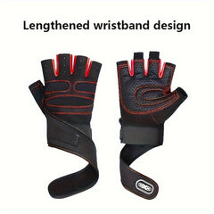 2pcs Half Finger Gym Fitness Gloves Anti Slip Weight Lifting Gloves