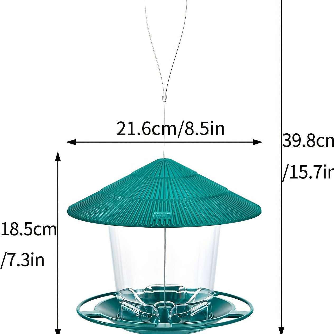 Squirrel-Proof Hanging Wild Bird Feeder for Outdoor Garden Decor