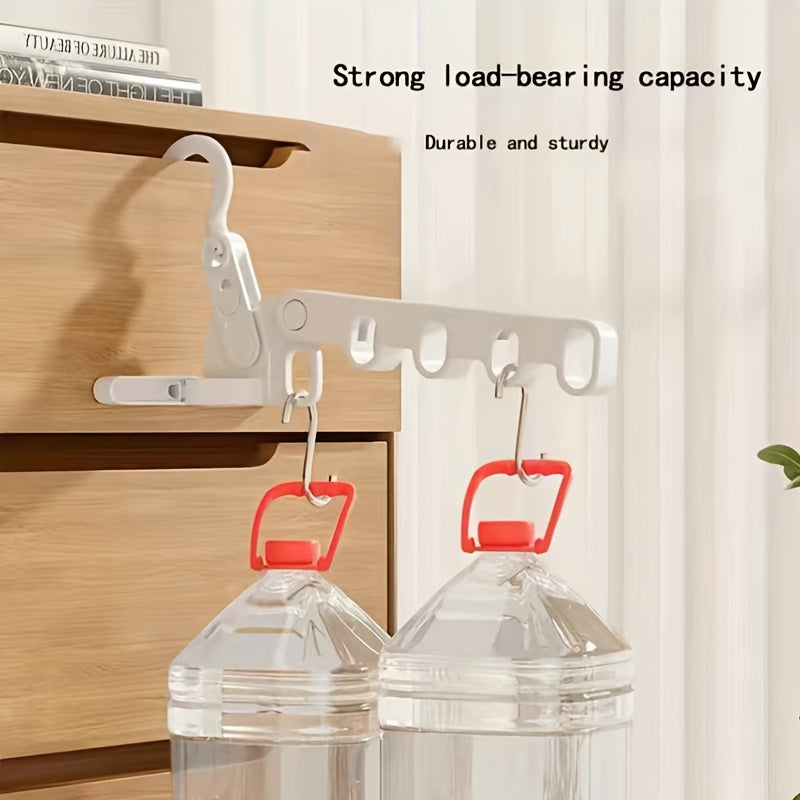 Foldable 5 Hole Clothes Drying Rack Portable Travel Clothes Hanger