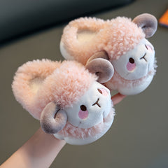 Furry Sheep House Shoes Boys Non Slip Soft Bottom Indoor Shoes