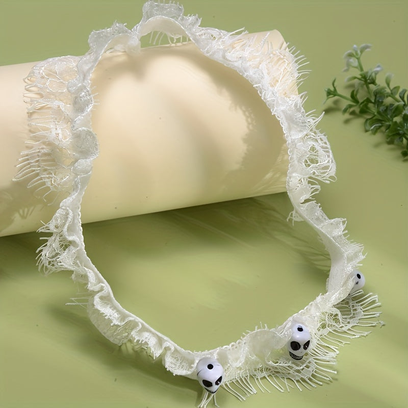 Halloween Skull Garter Lace Belt - Leg Straps Women's Accessory