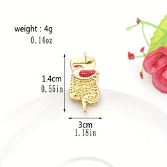 Unique Large Intestine Plating Brooch for Girls