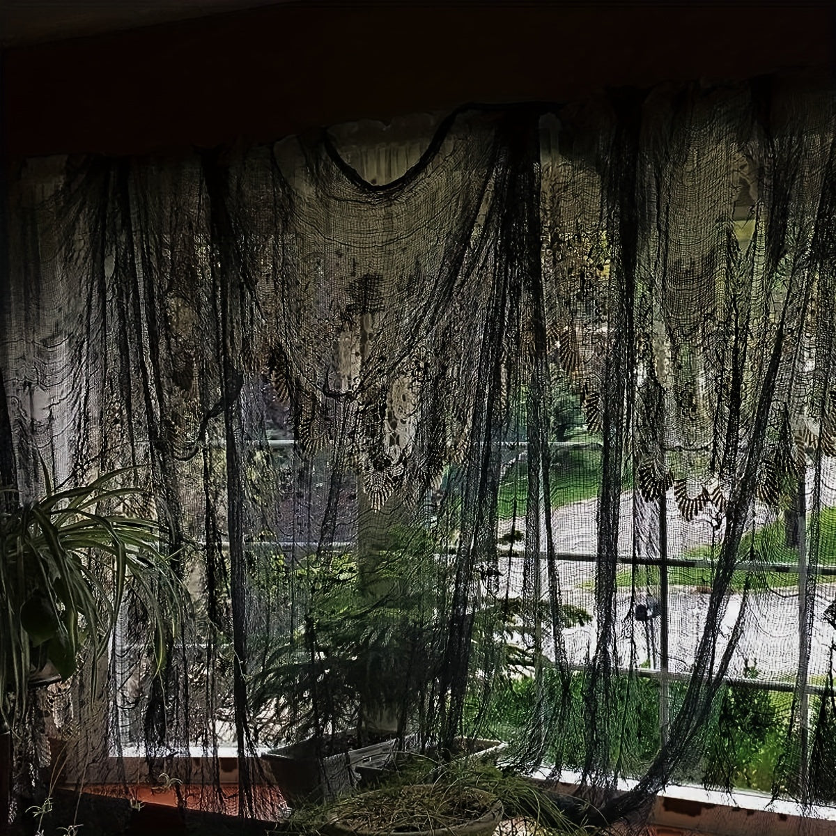 Spooky Creepy Cloth Fabric Halloween Decoration - 30x72inch Size