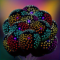 10pcs Fluorescent Dot Balloons Glow Balloons Night Party Supply