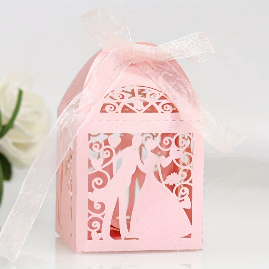 20pcs Bride & Groom Gift Boxes Wedding Party Favor Packaging