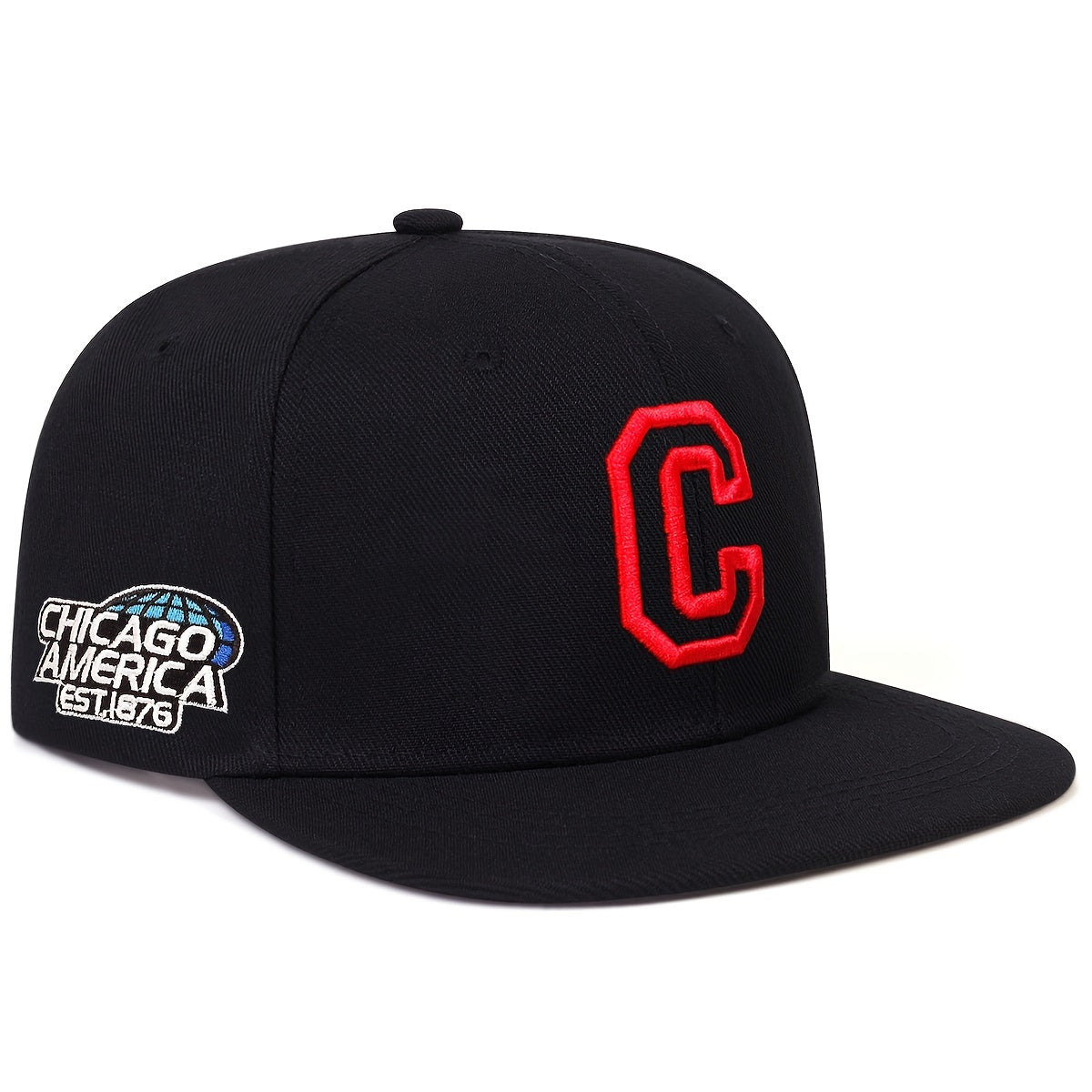 Men's Letter C CHICAGO Baseball Cap Hip Hop Hat Outdoor Adjustable Sun Hat