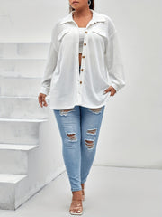 Hollow Out Casual Blouse Women's Lightweight Stretch Shirt