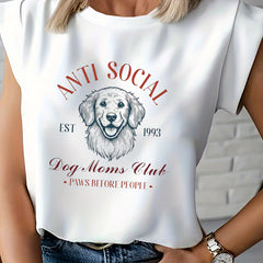 Vintage 1993 Dog Moms Club Patch - Animal Theme - Iron On