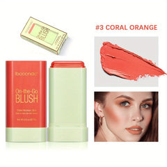 3-in-1 Lipstick Blush Stick Buildable Waterproof Cream