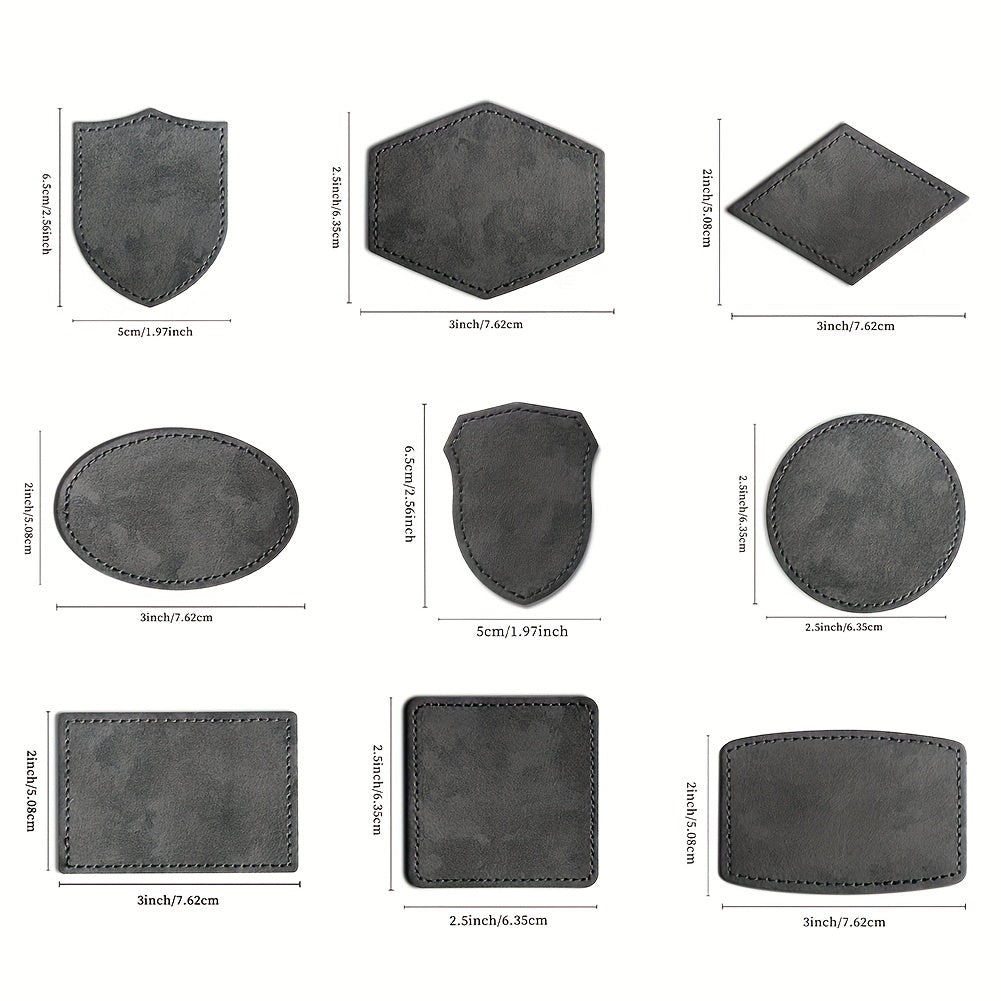 Assorted Laser Print Leatherette Patches, Custom Hot Press Iron On Sewing