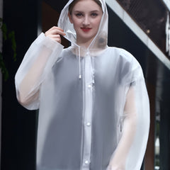 Waterproof Adult Hooded Raincoat Drawstring Pancho