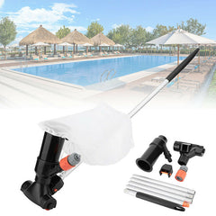 Swimming Pool Cleaning Kit Vacuum Skimmer Net & Poles