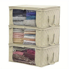 Non Woven Wardrobe Storage Bag Quilt Clothing Sorting Box Foldable