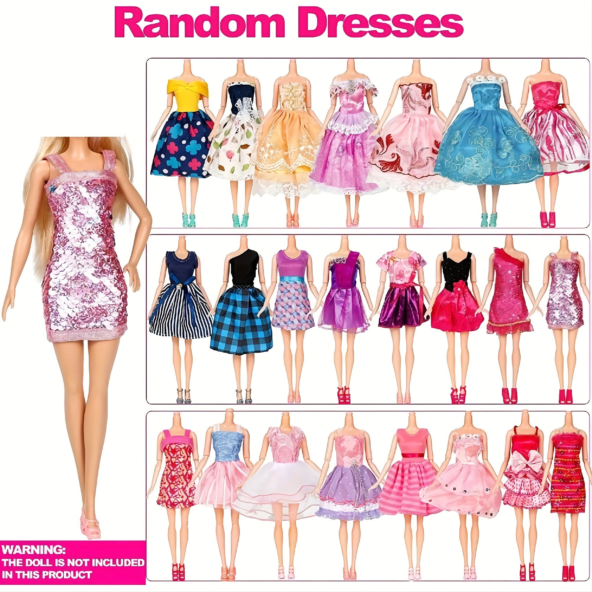 50pcs Doll Clothes and Accessories Kit for 11.5 Inch Dolls
