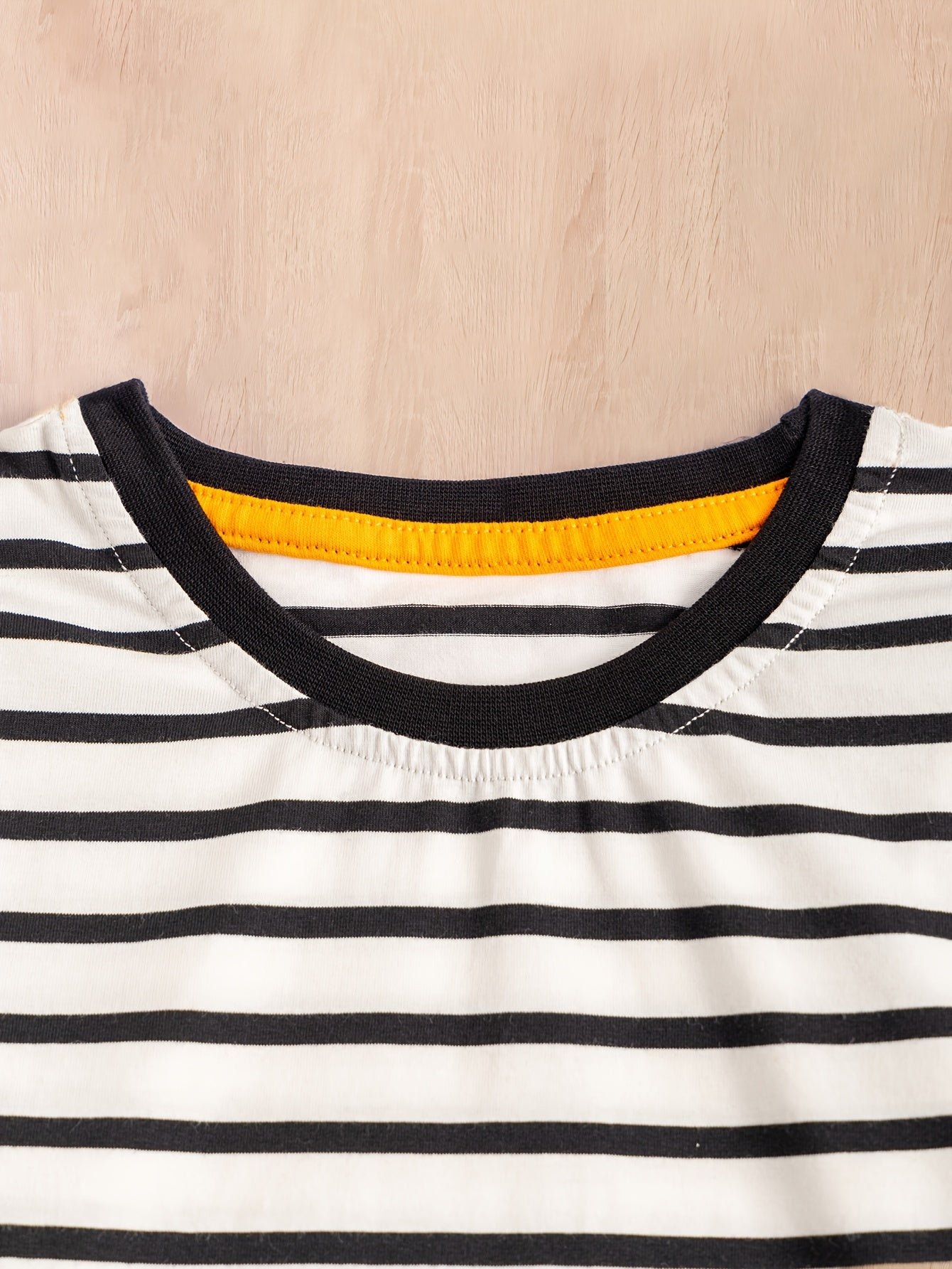 Boys Cartoon Lion Long Sleeve T shirt Striped Cotton Top