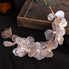 Bridal Flower Headpiece for Wedding Updo Hair Styling
