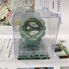 Stylist Electronic Watch With Silicone Band