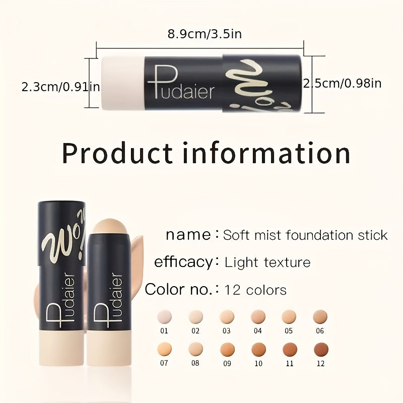 Matte Foundation Stick Natural Lightweight Long Lasting Waterproof Smudge Proof