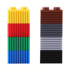 KIDNOAM 69 Small Pellets 1x2 Building Block Toys with Ripple Tiles