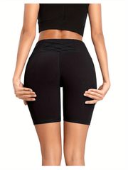Women's Skinny Yoga Fitness High Waist Biker Shorts