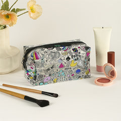 Cartoon Pattern PVC Makeup Bag Toiletry Bag Adorable Roomy Cosmetic Purse