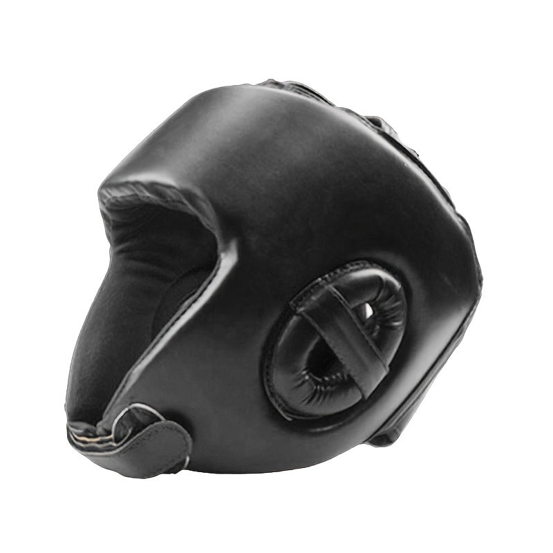Professional PU Leather Boxing Helmet, Judo Kickboxing Headgear Sparring Helmet