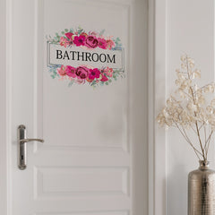 Bathroom Flowers Wall Sticker Toilet Decor Self-adhesive Removable
