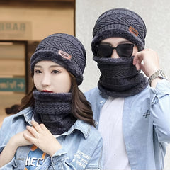 2pcs Men's Winter Fleece Knitted Hats