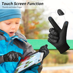 Kids Winter Touch Screen Sports Gloves - Warm Outdoor Running & Cycling Gloves